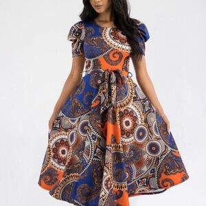 Elegant Paisley Print Maxi Dress